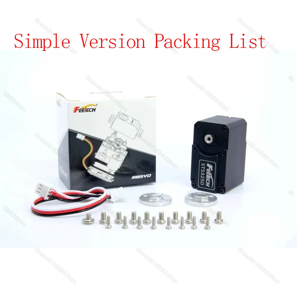 Feetech STS3250 12V 50KG Magnetic Encoder Double Shaft TTL Servo Coreless Motor Aluminum Case 360 Degrees Serial Bus Smart Servo