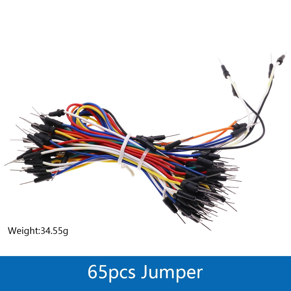 3.3V/5V MB-102 Breadboard power module+ 400 830 points Solderless Prototype Bread board kit +65 Flexible jumper wire