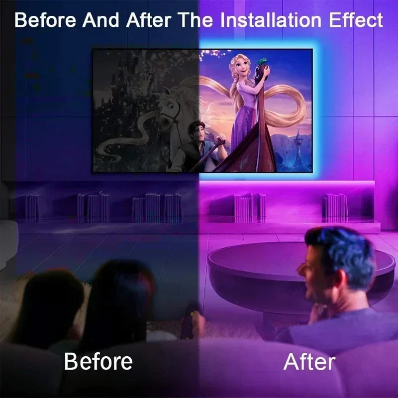 1-30M USB LED Strip Lights App Control Color Changing 5050 RGB Led Light TV Backlight Luces Led Flexible Lamp Tape for Room Deco
