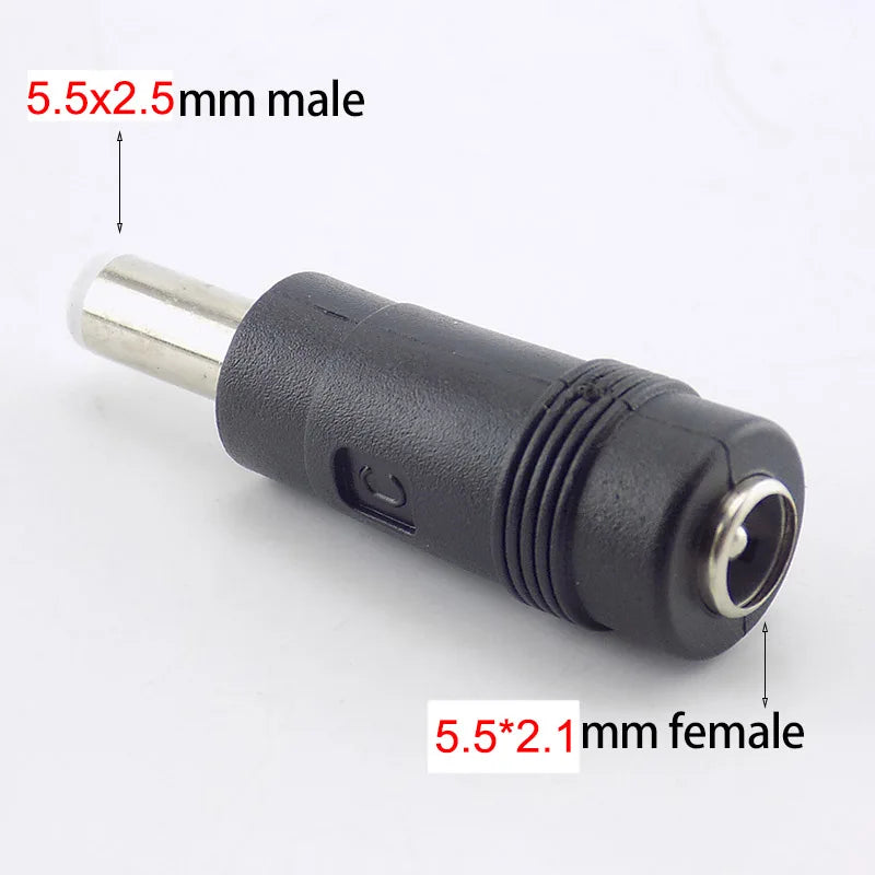 5.5 x 2.1 mm female to 5.5 x 2.5 mm male DC Power Connector Adapter Laptop 5.5*2.1 female to male 5.5*2.5