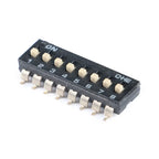 Slide Type SMT SMD Dip Switch Toggle 2.54mm 2Row 4Pin 2 Position/8 Pin 4 Position/16Pin 8 Position Black Switch Gold Plated Pin