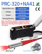 GTRIC Fiber Optic Sensor Amplifier,10-30V DC 3-wire PNP NO/NC NA41 ,Coaxial Non-coaxial Diffusion Optical,Photoelectric Sensor