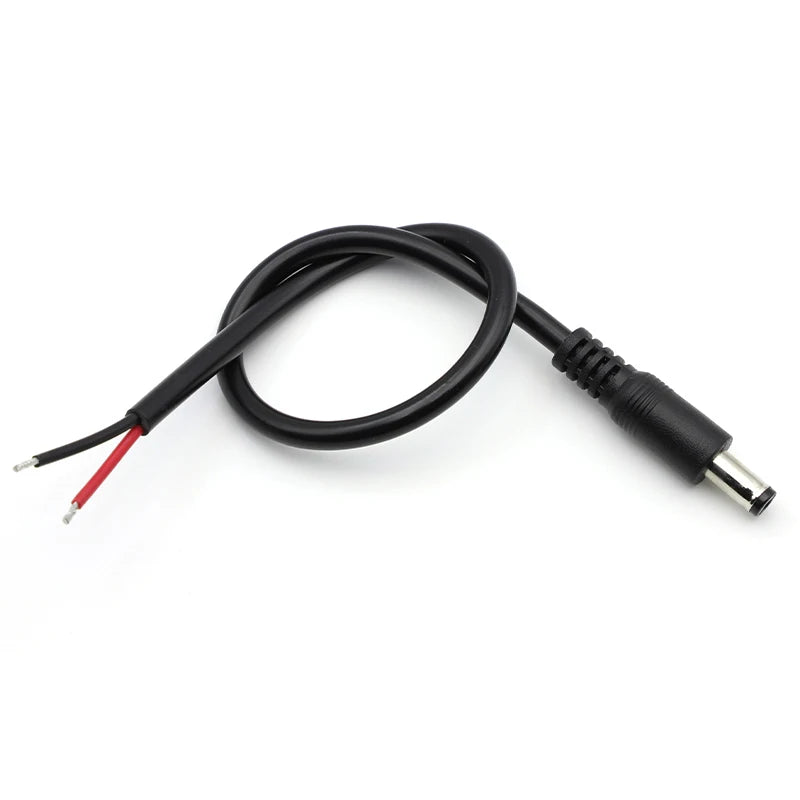 1/2/5Pcs 18AWG 5.5x2.1mm DC Male or Female Power Plug Cable Jack Adapter Connector 12V 10A Power Supply Cords DIY For CCTV LED