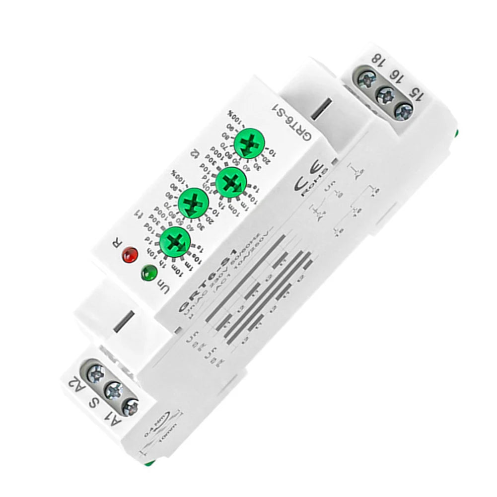 GRT6-S1 Cycle Time Delay Relay 1SPDT 10A Electronic Repeat Relay 0.1s To 100days Plastic Power Tool For Appliances/machinery