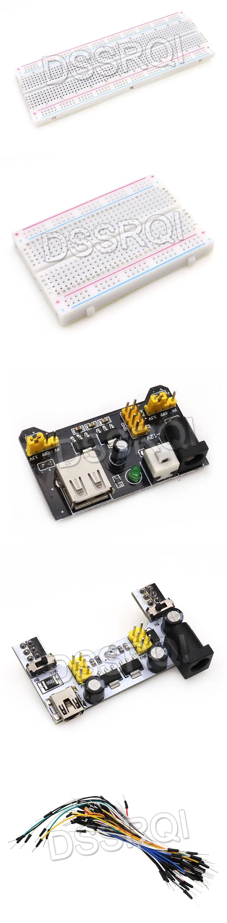 NEW MB-102 MB102 Breadboard 400 830 Point Solderless PCB Bread Board Test Develop DIY for arduino laboratory SYB-830