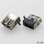 5PCS USB2.0 Female USB Socket Connector 4P USB 2.0 4 Pin Female USB 2.0 Transfers Jack For Laptop Notebook Computer USB Type A/B