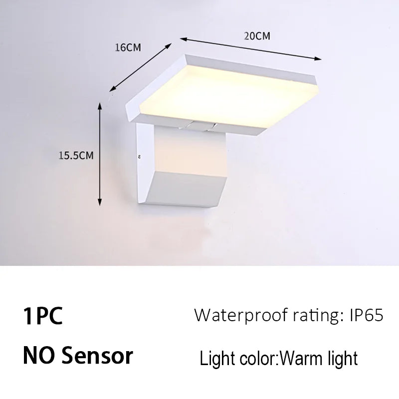 Modern Outdoor Wall Lamp LED Waterproof IP65 Sensor Wall Lights Garden Courtyard Balcony Corridor Porch Bedroom Indoor Lamps