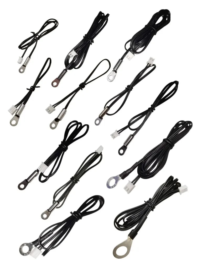 NTC Temperature Sensor Temperature Measurement Thermistor 10K B3950 1% M3M4M5M6M8M10 Inverter Fan Wire Ear Fixed Probe