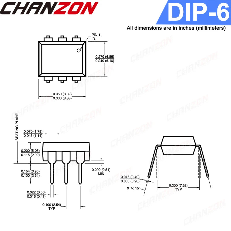 10PCS Optocoupler 4n25 EL4N25 4n25m DIP6 DIP-6 Photovoltaic Optoisolator Opto Coupler New and Original  IC In Stock Chanzon