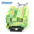 PT4-PE Push-in 4mm² Ground Din Rail Feed-Through Terminal Block Earth Strip Connector Wire Electrical Connector PT 4-PE