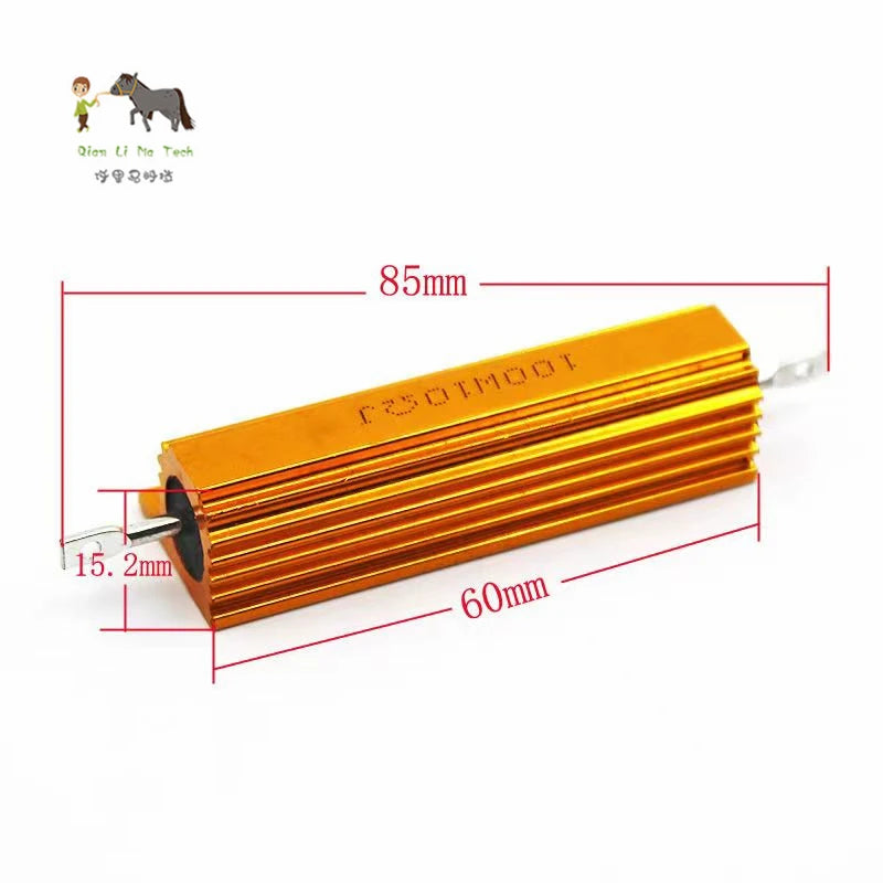 100W RX24 Aluminum Power Metal Shell Case Wirewound Resistor 220 250R 270R 300R 330R 390R 400R 450R 470R 480R 500R 510R 560R ohm