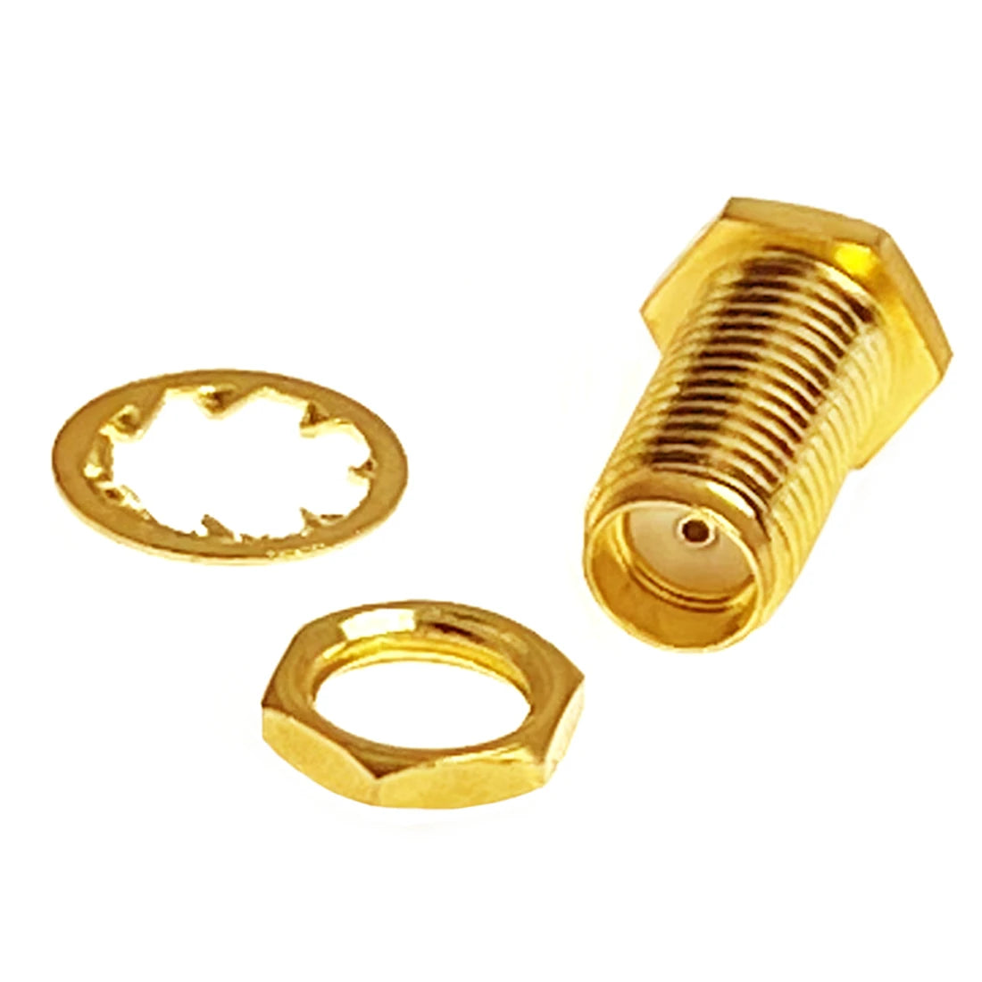 1pc SMA Female Jack Insulator Long 2mm RF Coax Adapter Convertor Straight Goldplated NEW Wholesale