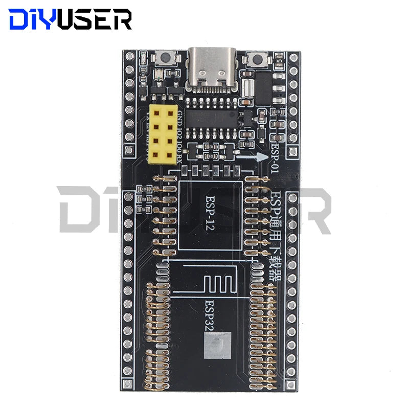DIYUSER ESP8266 ESP32 Development Board Test Programmer Socket Downloader for ESP-01 ESP01S ESP12 ESP32
