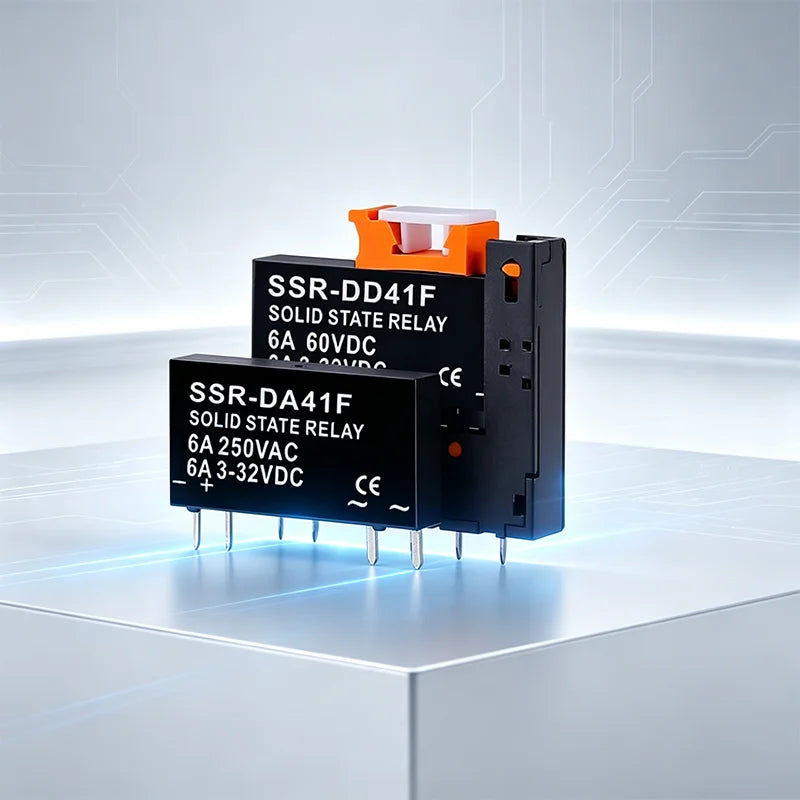 Slim Relay SSR-41FDA SSR-41FDD Solid State Relay 6a Din Rail Relay DC Control AC DC Control DC