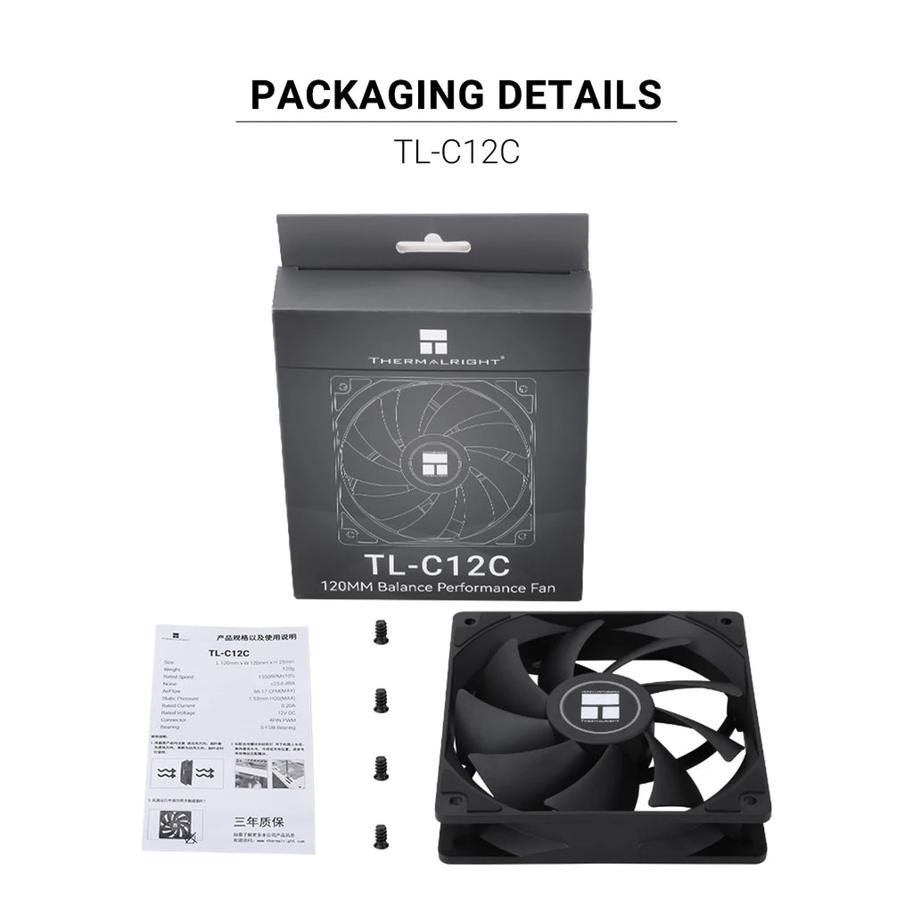 Thermalright 120mm Case Fan TL-C12C EXTREM/C12CW-S/C12C-S/C12CW/C12C CPU Cooling Fan ARGB 120mm High Performance Fan