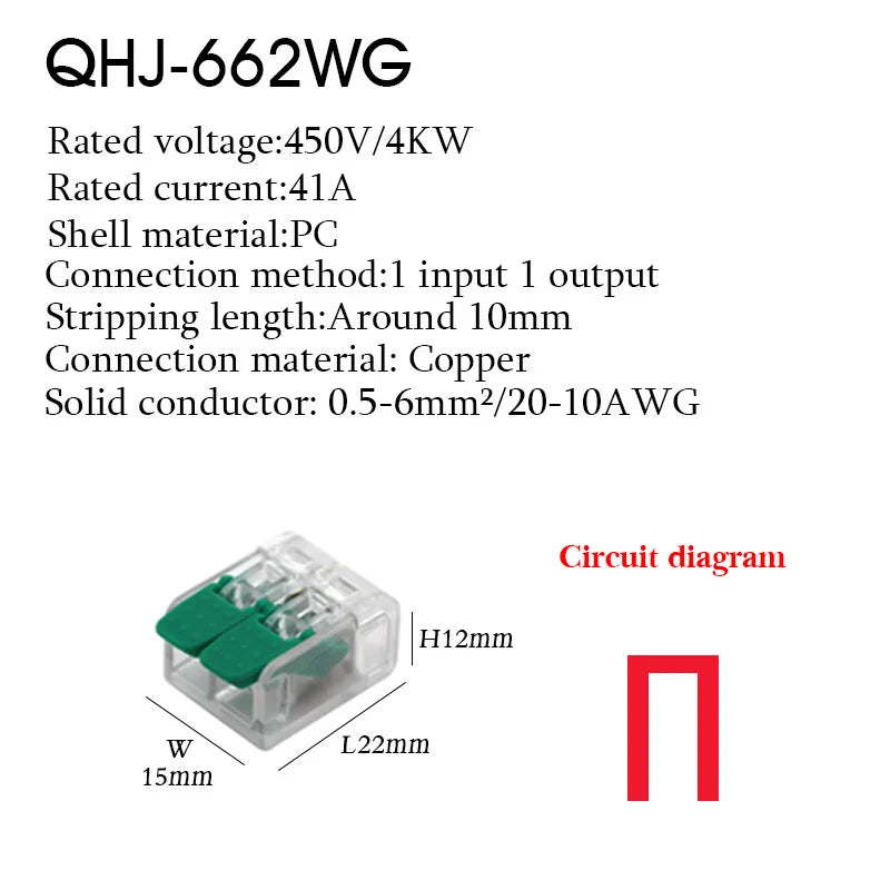Wire Connector Electrical Lever Strip Connectors Cage Spring Universal Compact Quick Wiring Conductors Push-in Terminal Blocks