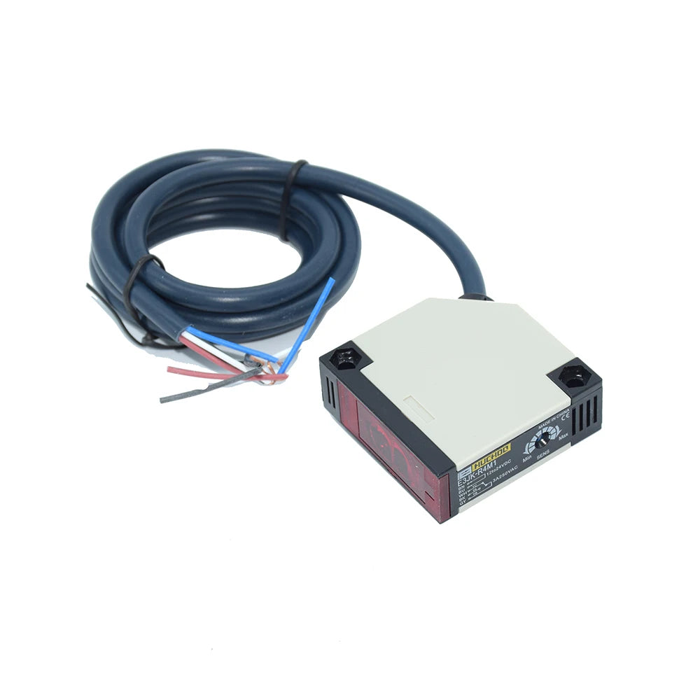 DC12-24V Reflective Photoelectric Switch Photocell E3JK-R4M1 Infrared Beam Detector Square Reflex Light Barrier Sensor