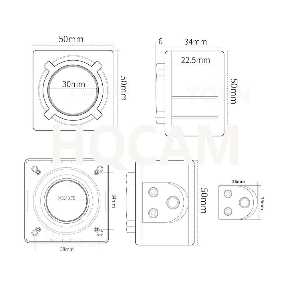 8MP 4K 3264X2448 5MP Mini USB Video Camera 16MP IMX298 IMX317 IMX415 IMX179 USB2.0 High Speed Industrial Box Housing Usb Webcam