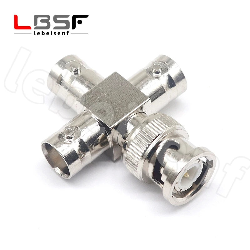 BNC-JKK BNC one male two All copper radio frequency coaxial monitoring adapter female two female one male three-way head