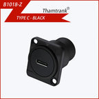 1pc Metal Round/D Type Module RJ45 CAT6&USB 2.0/3.0&Type C&HDMI-Jack Socket Through Network Panel Mounting Electronic Connector