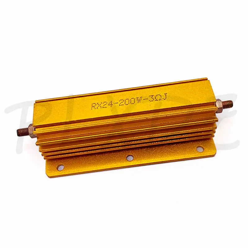 2PCS 200W RX24 Aluminum Power Metal Shell Case Wirewound Resistor 0.1~10K 0.2 0.5 1 2 3 4 6 4.7 8 10 15 47 100 200 470 1K 10Kohm