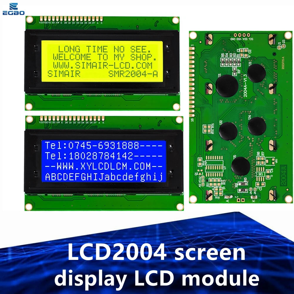 1~5PCS LCD Board 2004 20*4 LCD 20X4 5V Blue/Green screen LCD2004 display LCD module LCD 2004