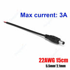 1-100pcs DC Power Pigtail Cable 5.5 2.1mm Female Male Plug 5V 12V Jack Connector Wire For CCTV Camera LED Strip Power Adapter