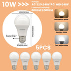 1-10Pack E27 10W LED Bulb Are Equivalent to 100W Incandescent Lamps  110V 220V Ultra-Bright 3000K 6000K For Living Room Use