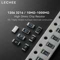 1206 SMD Chip Resistor 1/4W 5% 3216 10M 20M 22M 30M 47M 51M 100M 200M 500M 1000M 1G ohm 107 207 507 108 High megohm