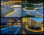 COB Led Neon Strip IP68 Waterproof 12V 24V Light Tape 320 LEDs Flexible Milk Tube Liner Lighting 10 Colors 0.5m 1m 2m 3m 4m 5m
