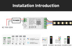 12V 24V 5050 RGBCCT 5 in 1 LED Light 5m 96 Leds/m 6pin RGBW RGBCW RGBWW RGB WW CW 2700K-6500K Strip Lights Black White PCB Tape