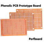 Phenolic PCB Prototype Board Universal Through Hole Perfboard for DIY Electronic Projects 9x15CM/7x9CM/5x7CM