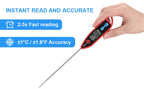 Digital Water Thermometer for Liquid, Candle, Instant Read with Waterproof for Food, Meat, Milk, Long Probe