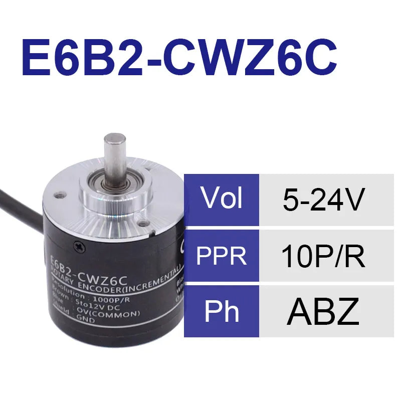 E6B2CWZ6C Rotary Encoder E6B2-CWZ6C 10 20 30 40 50 60 100 600 720 1024 1200P/R 5-24V DC NPN Output Rotary Switch With 2m Line