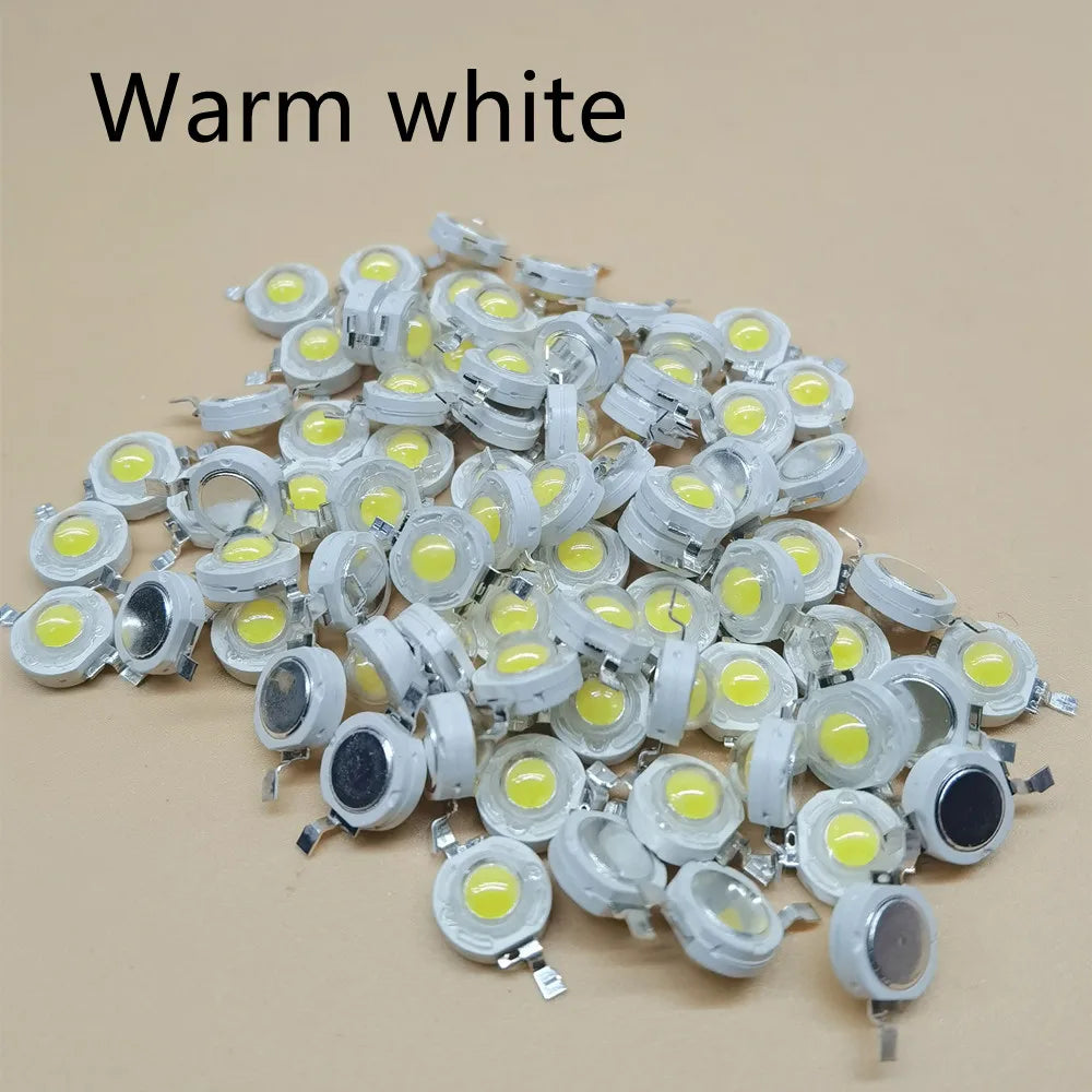 10pcs 1W 3W 5W High Power LED Chip Lamp Bulbs SMD COB Diodes Warm Cold White Red Green Blue Yellow 440 660nm Grow Light Beads