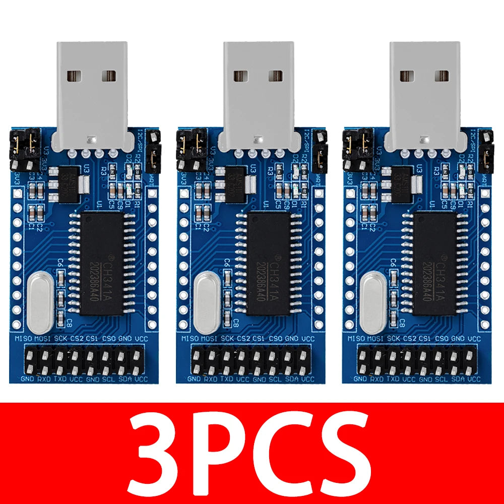 1~5PCS CH341A Programmer USB to UART IIC SPI I2C Convertor Parallel Port Converter Onboard Operating Indicator Lamp Board Module