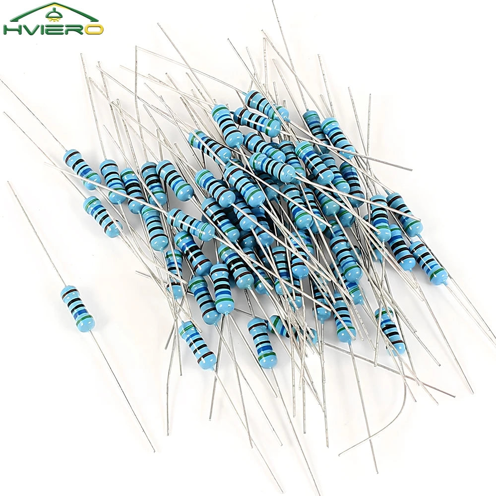 100Pcs 560 Ohm Resistors 1% 1/4W Cylinder Ideal Carbons Direct Insertion For LEDs Bulk Braiding Film Powerful Protection Circuit