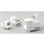 10Pcs RJ45 CAT5e Ethernet Network Keystone JackClip Module Wall Plug Connector-F(x)
