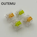 Outemu Silent Switch Crystal Clear PeachV3 LemonV3 Mechanical Keyboard 5Pin Linear Tactile Mute Switchs Transparency Shell Lubed
