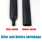 Black 3:1 Heat Shrink Tubing With Glue Dual Wall Adhesive Waterproof Insulation Cable Sleeve For Electrical Automotive Marine