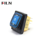 30A/220V Toggle Rocker Switch ON-OFF-ON  Heavy Duty DPDT IP67 Waterproof T85 Auto Boat Marine  With LED 12V 110V220V 30x22mm