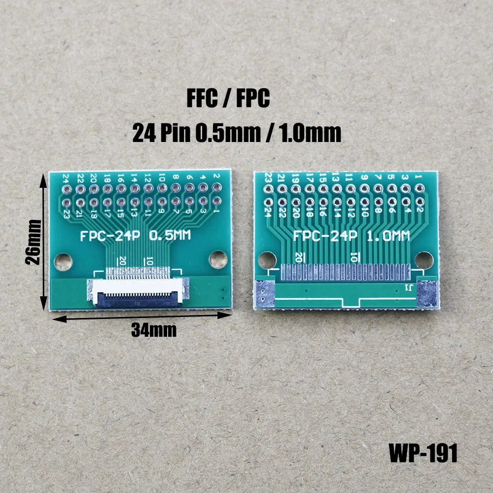 1pcs FPC/FFC Welding 0.5 Seat Connection 0.5mm Pitch Connector SMT To 2.54mm Flexible Cable Adapter Board 6 8 10 20 50 60 80 Pin