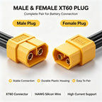 XT60 Male Female Connector Plug with 14 AWG Soft Silicon Wire 100mm Extension Cord for RC Lipo Battery FPV Drone Expand 4-6pair