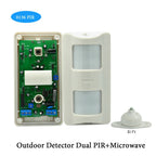 1Pcs Outdoor Pet Friendly Infrared Sensor And Microwave Detector Home Security Burglar Alarm Passive Detector Wire Waterproof