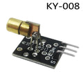 50PCS KY-008 650nm Laser sensor Module 6mm 5V 5mW Red Laser Dot Diode Copper Head for