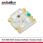50/100PCS SMD LED 0603 RGB Common Cathode / Anode 1615 RGB Lamp Bead Red-Green-Blue Three-color Full-color LED 4Pin 1.6x1.5mm