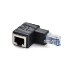 Up Down Left Right Angle Ethernet Adapter 90 Degree and 270 Degree RJ45 8P8C Ethernet Female To 8P8C Male Adapter