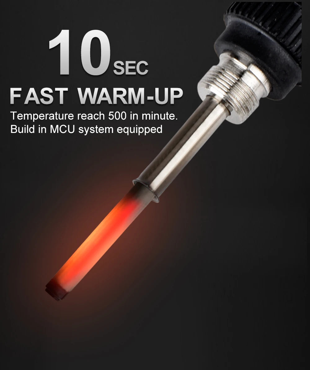 JCD 908U Soldering Iron Kit LCD Display 80W Intelligent Switch Adjustable Temperature Portable Soldering Iron 220V/110V Welding
