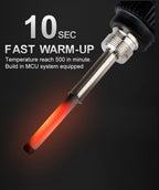 JCD 908U Soldering Iron Kit LCD Display 80W Intelligent Switch Adjustable Temperature Portable Soldering Iron 220V/110V Welding