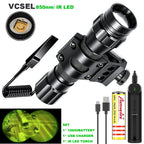 IR850nm&940nm Latest Infrared LED Zoom High Bright Night Vision Infrared Fill Light Tactical Hunting Zoom Flashlight IR Lighting